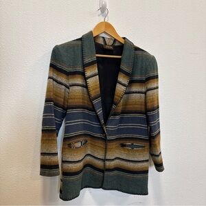 David Paul New York‎ Striped Multicolor Women's Wool Blend Jacket Size Small